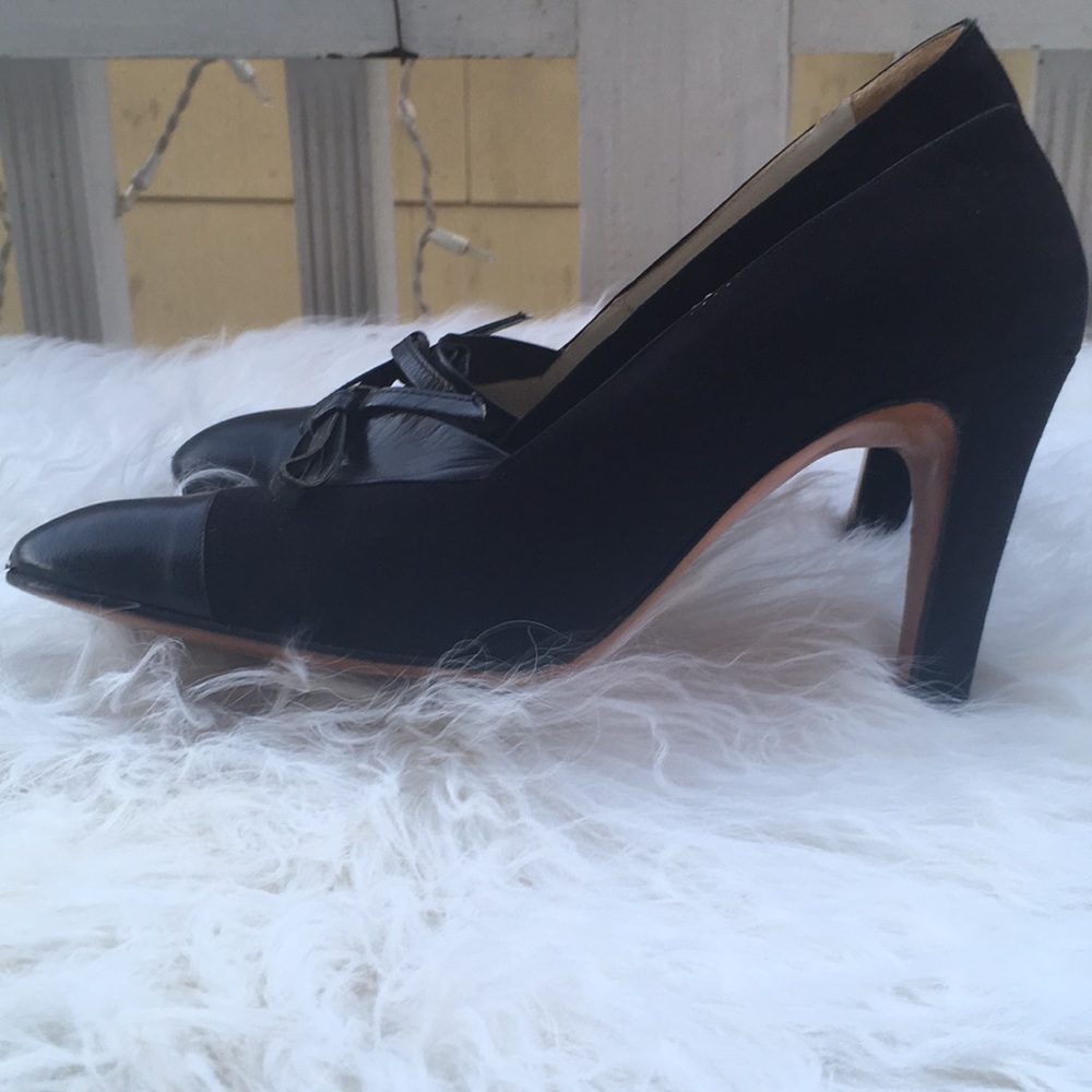 Vintage suede and leather heels - Picture 7 of 15